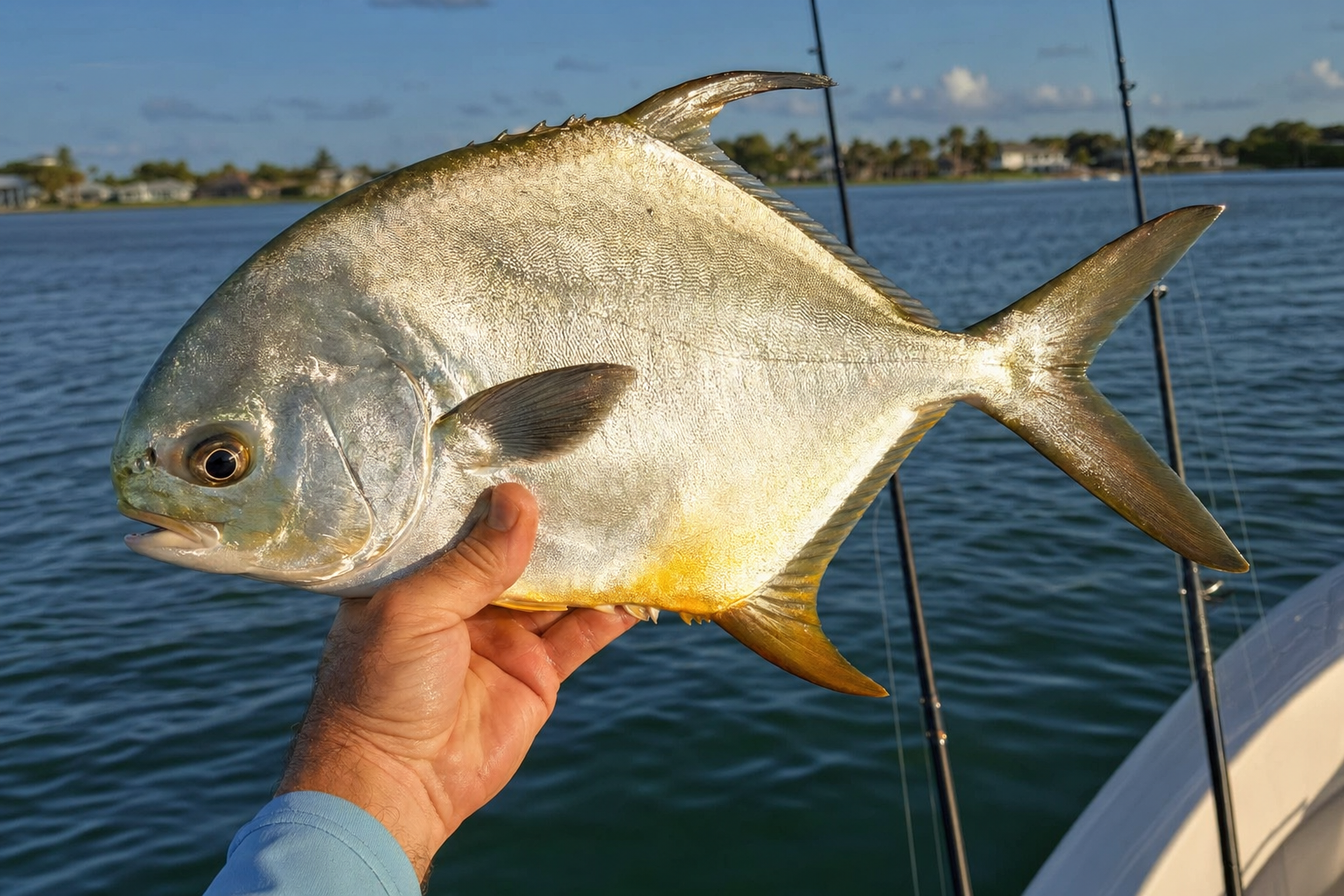Florida Pompano caught in Choctawhatchee Bay, Florida
